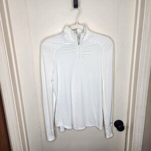 Coolibar Arabella Quarter Zip White 10207-111, UV Protection, Size Small